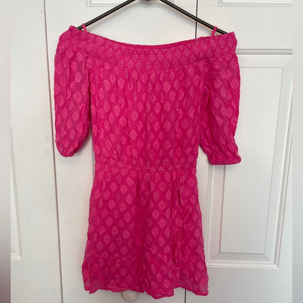 Lilly Pulitzer Pink Off-Shoulder Skort Dress